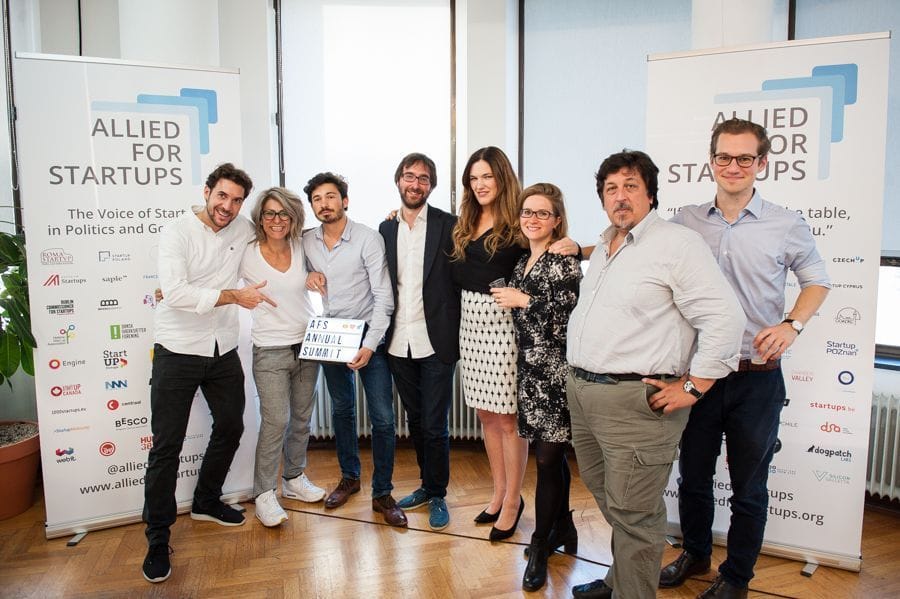 Carlos Mateo con el board de Allied for Startups