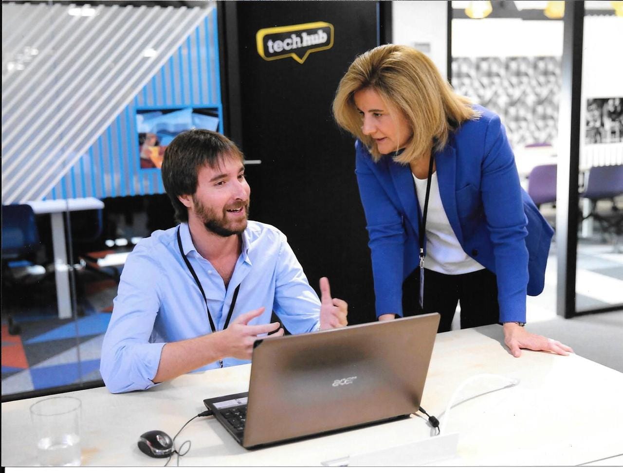 Carlos Mateo en una visita ministerial a TechHub Madrid