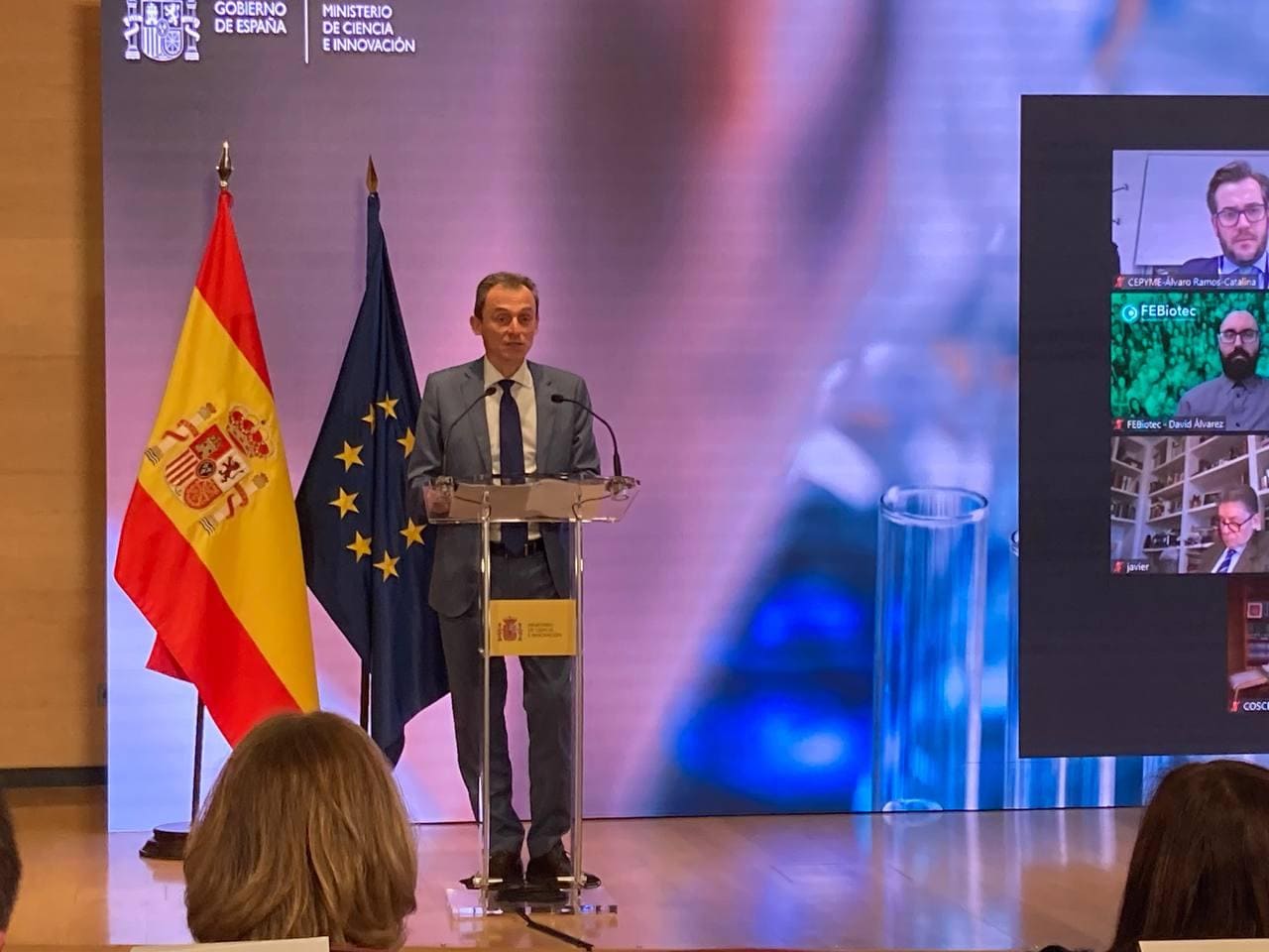 Acto con el ministro Pedro Duque